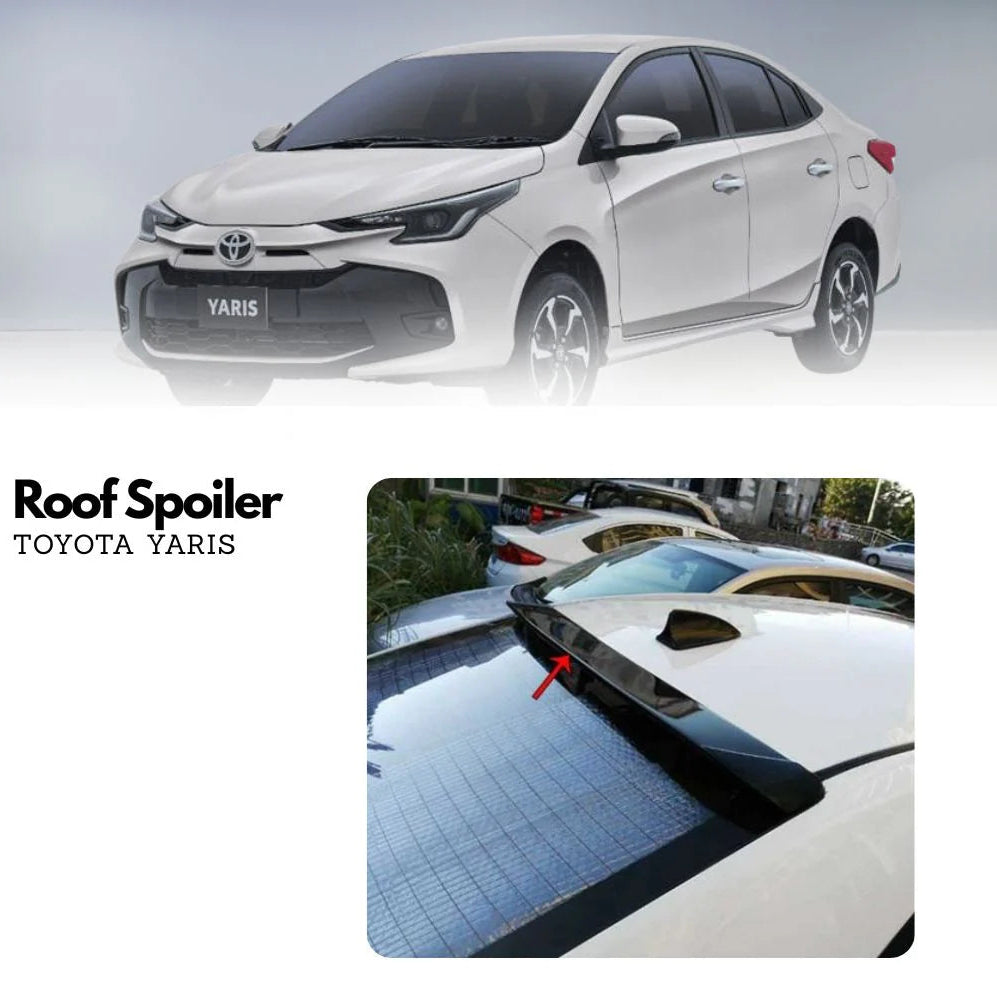 Toyota Yaris 2020-2026 Trunk Lip Spoiler ABS Plastic Gloss Black CrazzyCars.pk