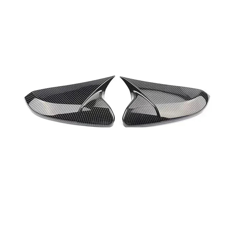 Carbon fiber car mirror covers for Honda, Toyota, Suzuki, Hyundai — sleek, glossy finish