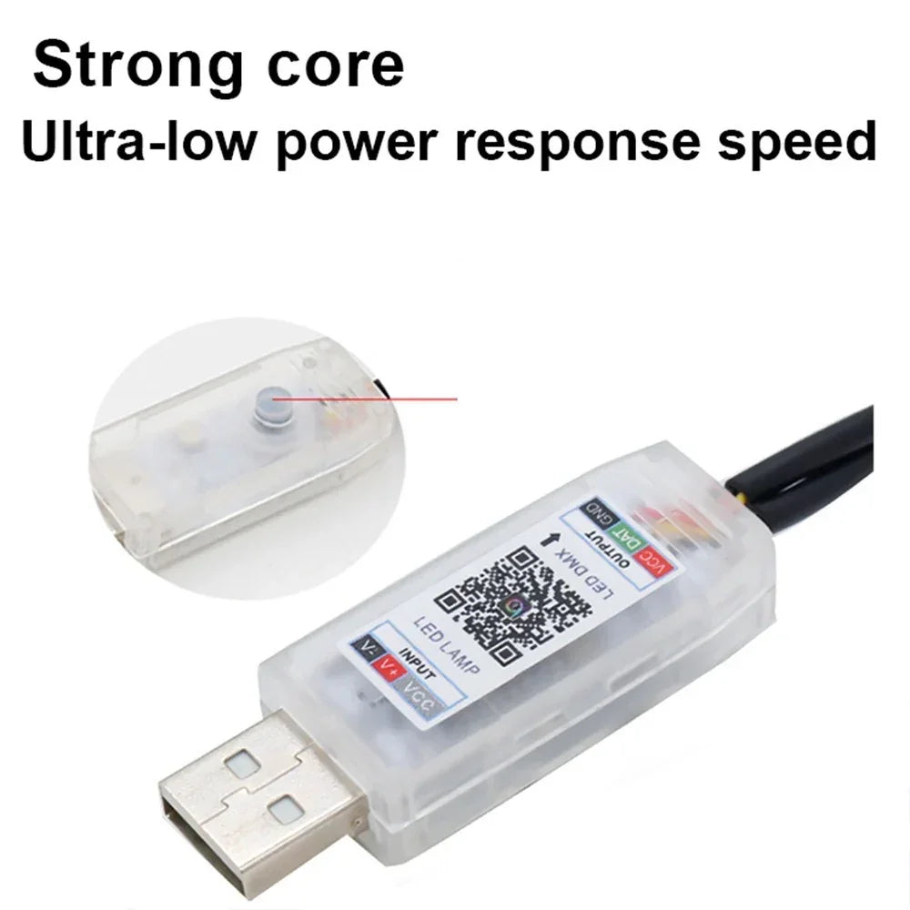 USB LED DMX controller for car lights with strong core and fast response speed
