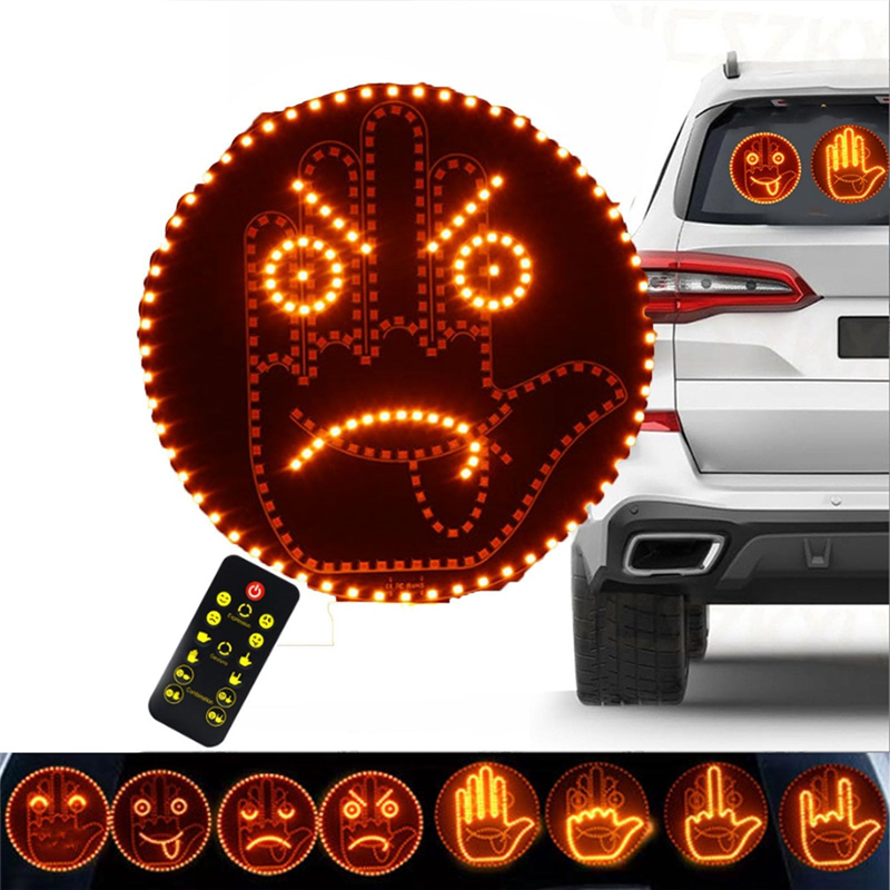 Funny Window Hand Gesture LED Light – Car Rear Window Display