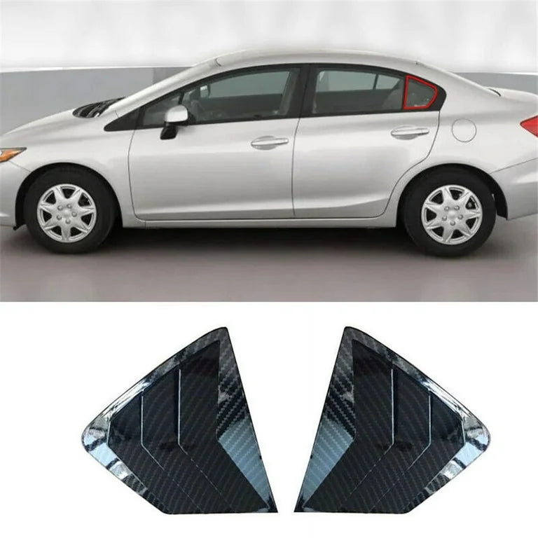 Honda Civic Rebirth 2012–2015 Carbon Window Quarter Covers (Pair)