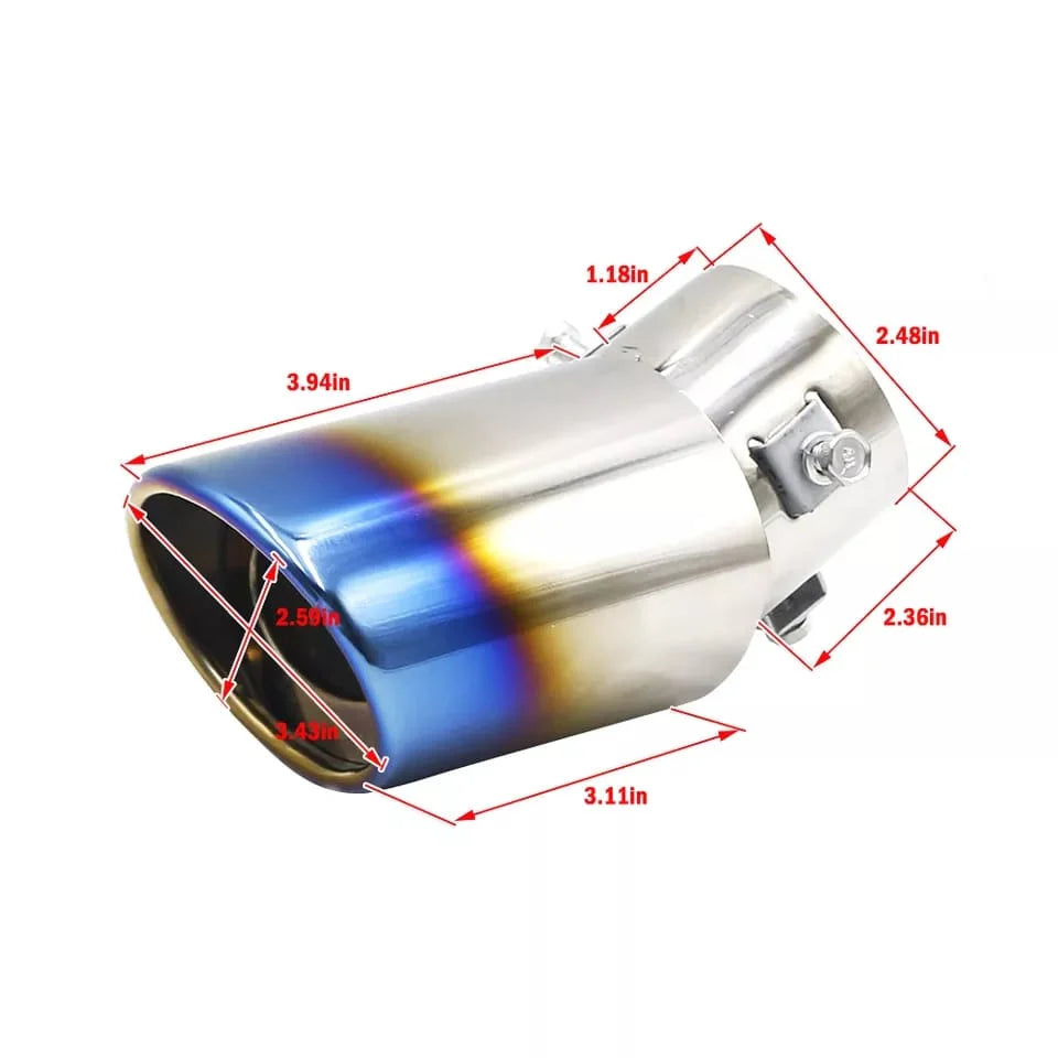 Car Modified Stainless Steel Exhaust Tip – Universal Fit