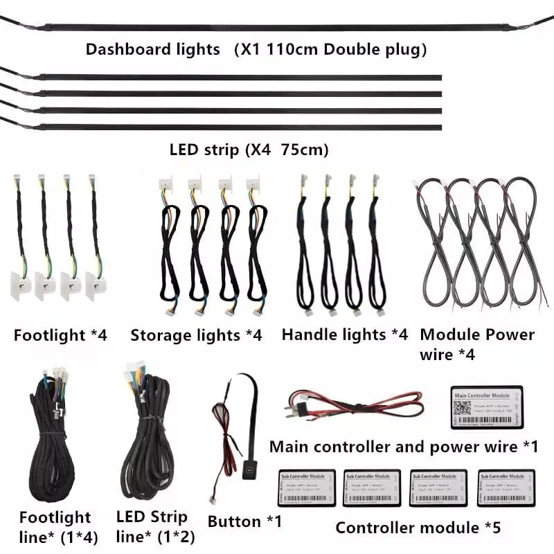 Premium Quality Dynamic Ambient Interior Lights for Cars