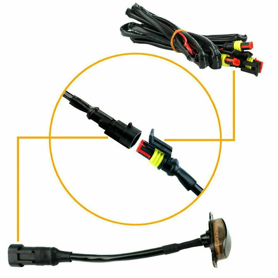 4 PCS Universal Amber Grill Lights – LED Front Grill Lighting