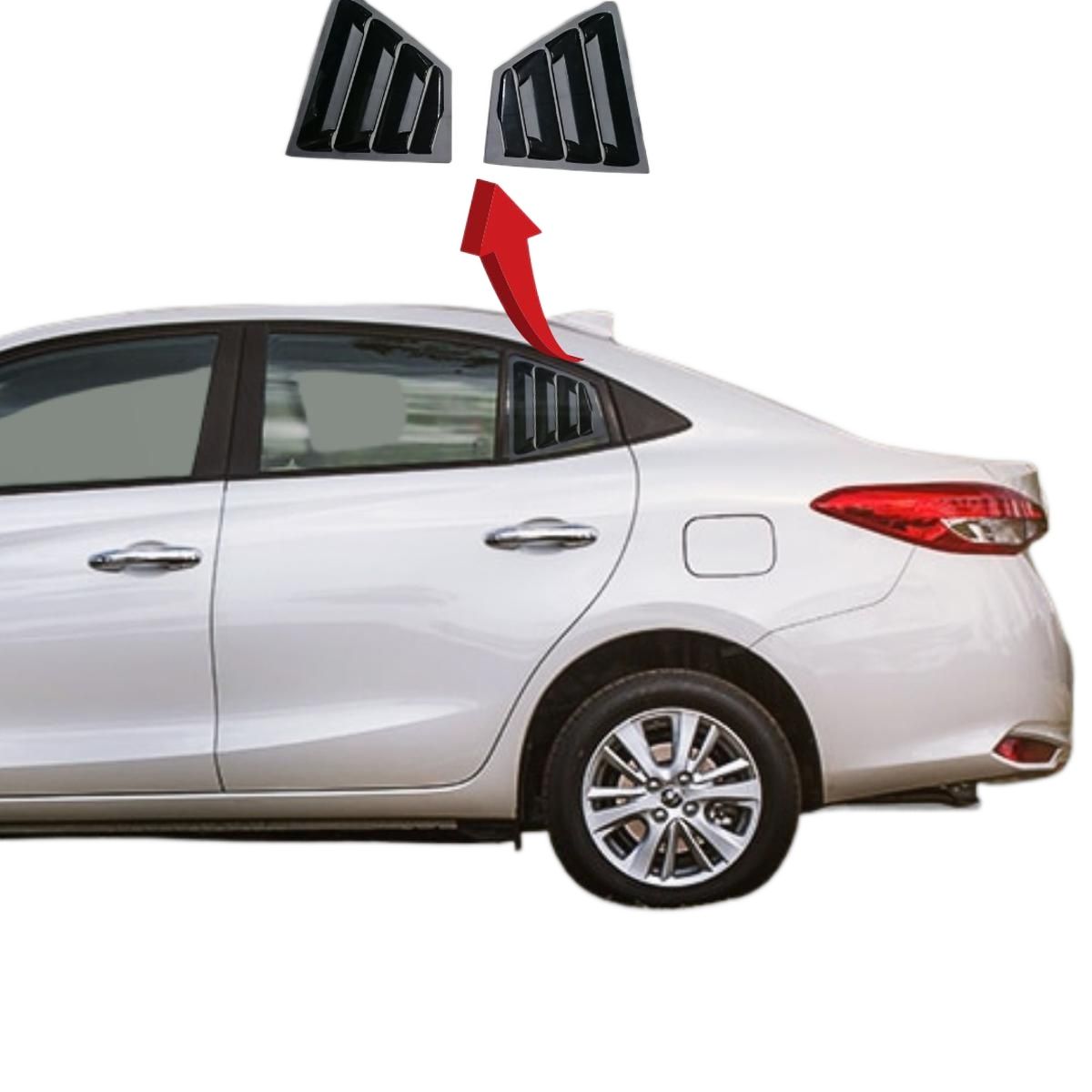 Toyota Yaris 2020-2026 Side Window Louver Shutter Cover ABS Plastic
