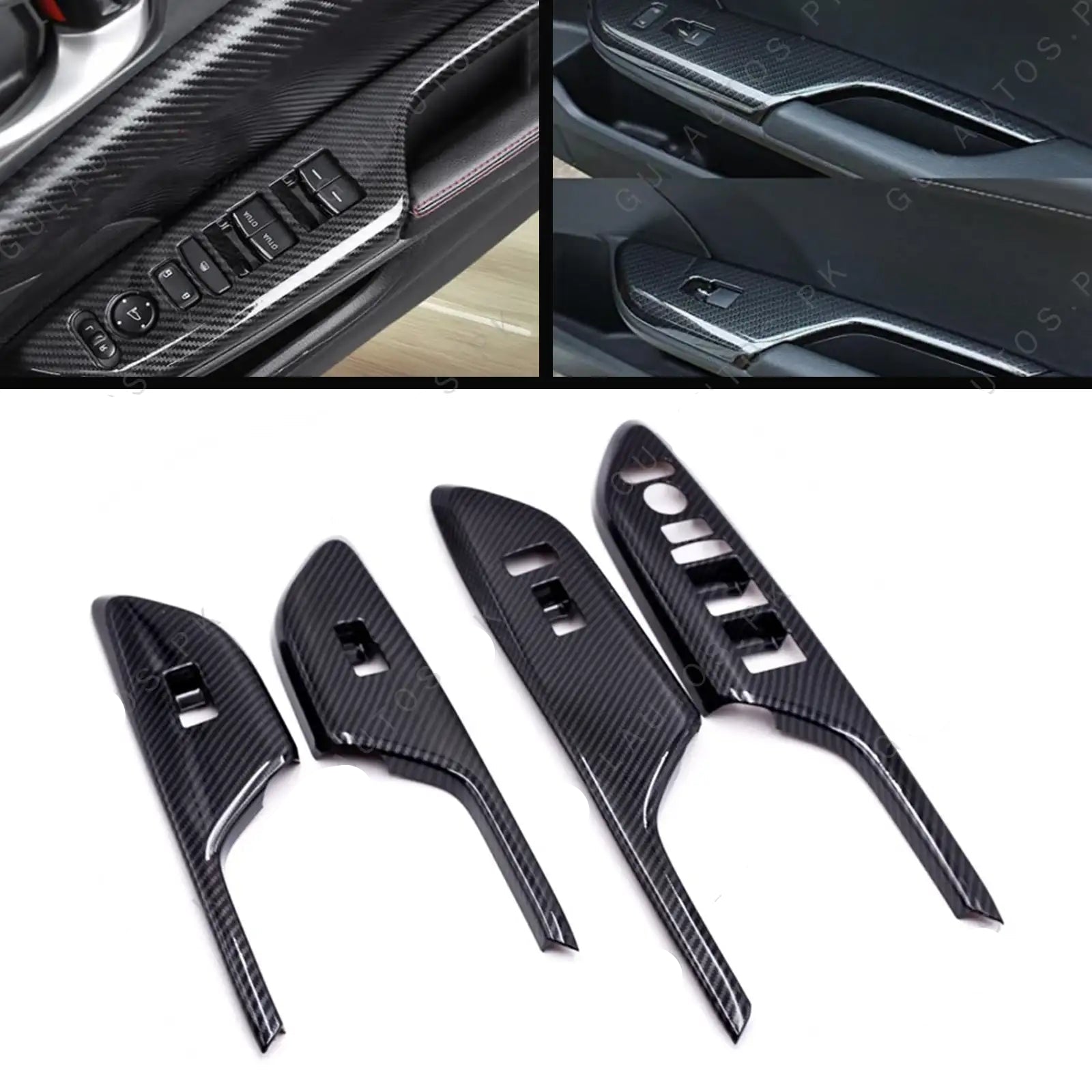 Honda Civic X 2016-2021 Carbon Fiber Door Window Switch Covers Pakistan – CrazzyCars.pk