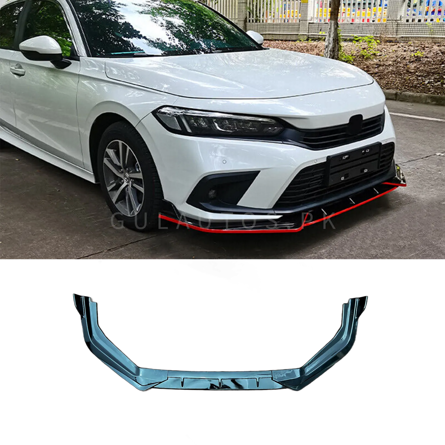 Honda Civic 2022-2024 Front Spike Style Splitter ABS 3PCS Pakistan – CrazzyCars.pk