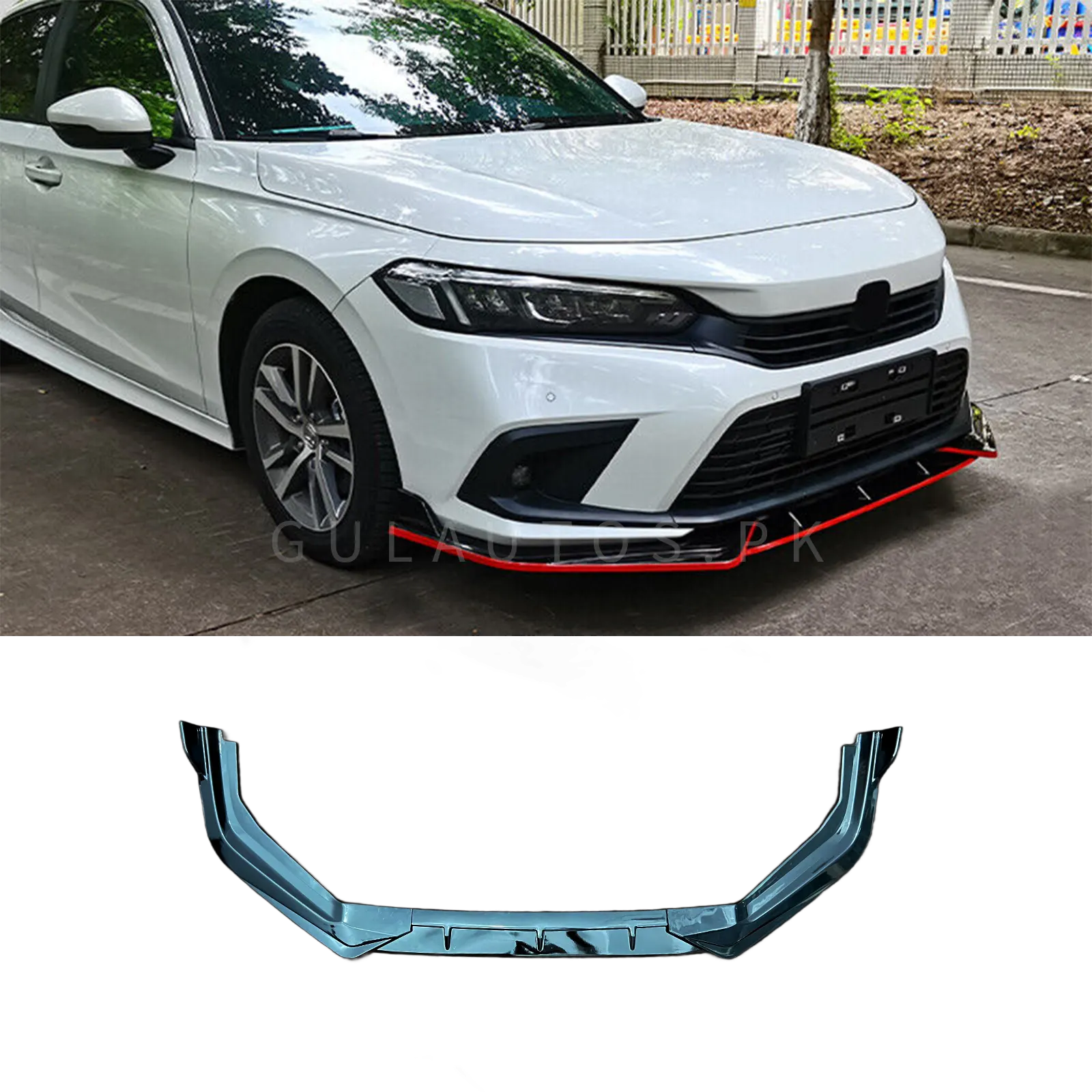 Honda Civic 2022-2024 Front Spike Style Splitter ABS 3PCS Pakistan – CrazzyCars.pk