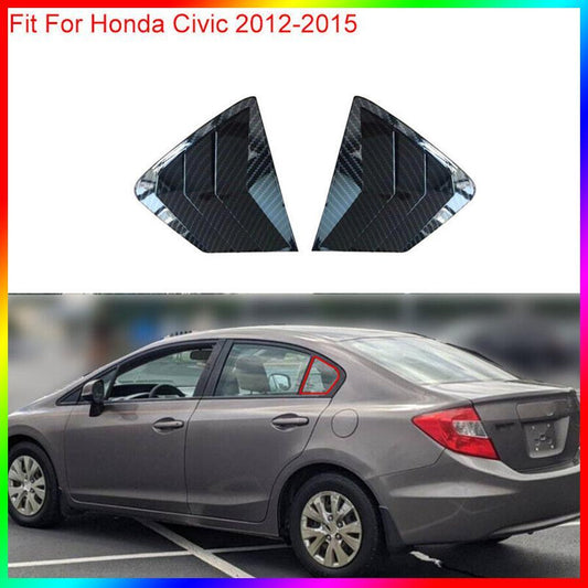 Honda Civic Rebirth 2012–2015 Carbon Window Quarter Covers (Pair)