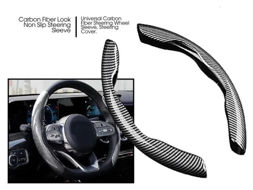 Universal Carbon Fiber Steering Wheel Cover Trims Anti-Slip 2PCS Pakistan – CrazzyCars.pk