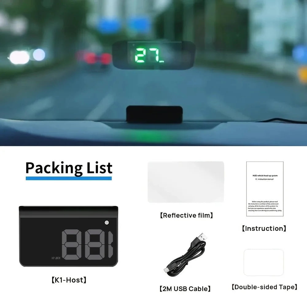 Universal Heads Up Display HUD Car Speed Projector | CrazzyCars.pk