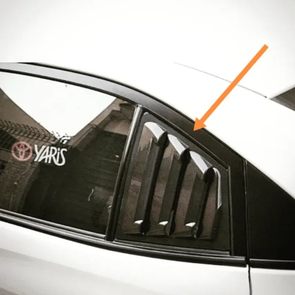 Toyota Yaris Quarter Window Louver Covers Black Pakistan Car Accessories