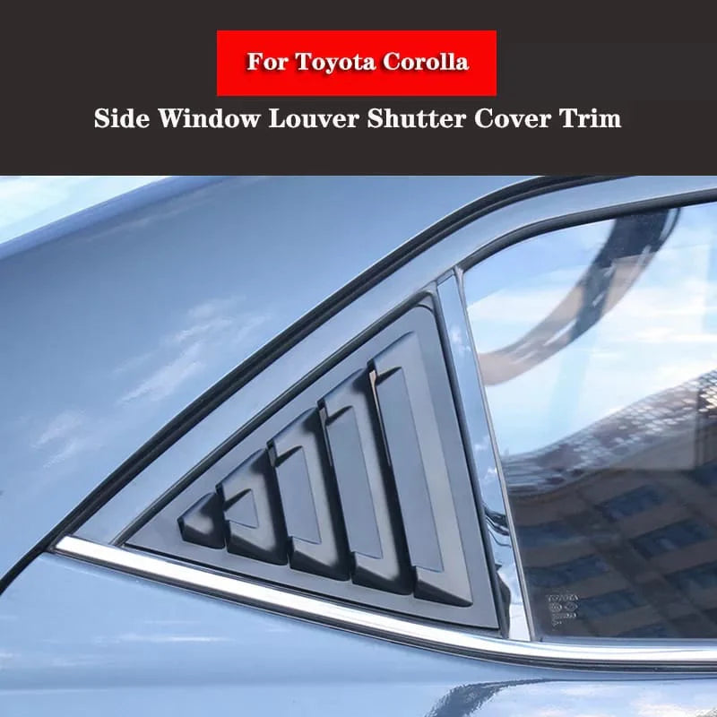 Toyota Corolla 2015–2026 Side Window Louver Shutter Covers – Black