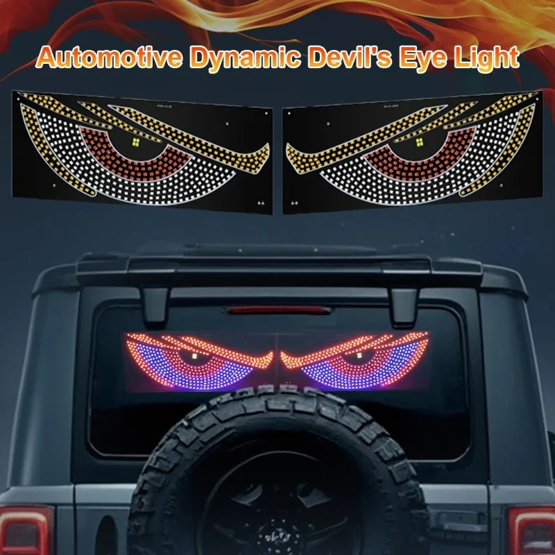 Devil’s Eye LED Car Rear Windshield Light – Animated USB Light | 11 Modes | CrazzyCars.pk