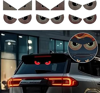 Devil’s Eye LED Car Rear Windshield Light – Animated USB Light | 11 Modes | CrazzyCars.pk