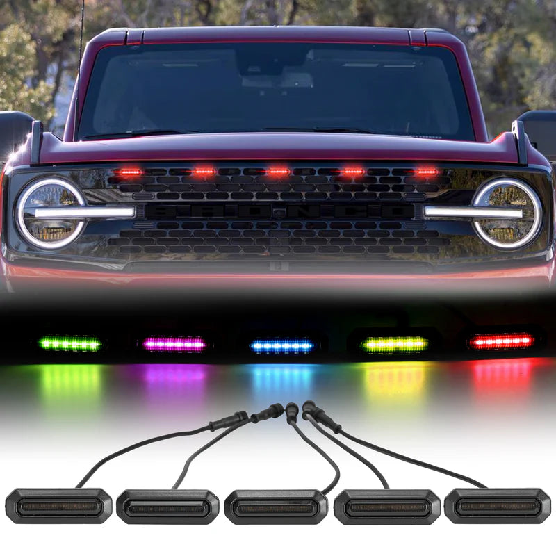 4 PCS Universal Amber Grill Lights – LED Front Grill Lighting
