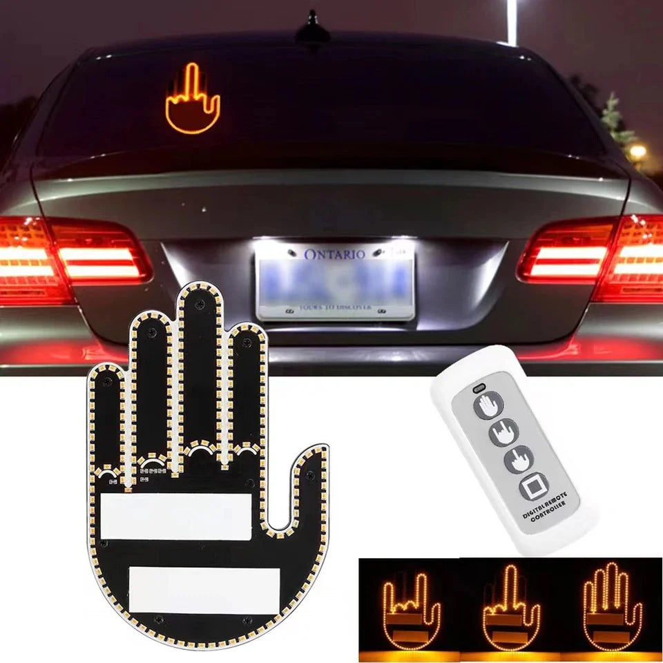 Funny Window Hand Gesture LED Light – Car Rear Window Display
