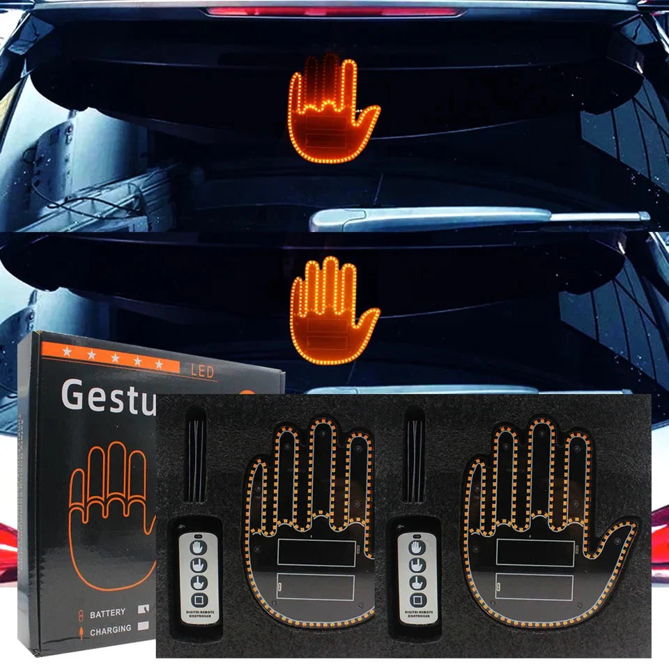 Funny Window Hand Gesture LED Light – Car Rear Window Display