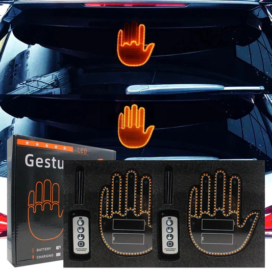 Funny Window Hand Gesture LED Light – Car Rear Window Display