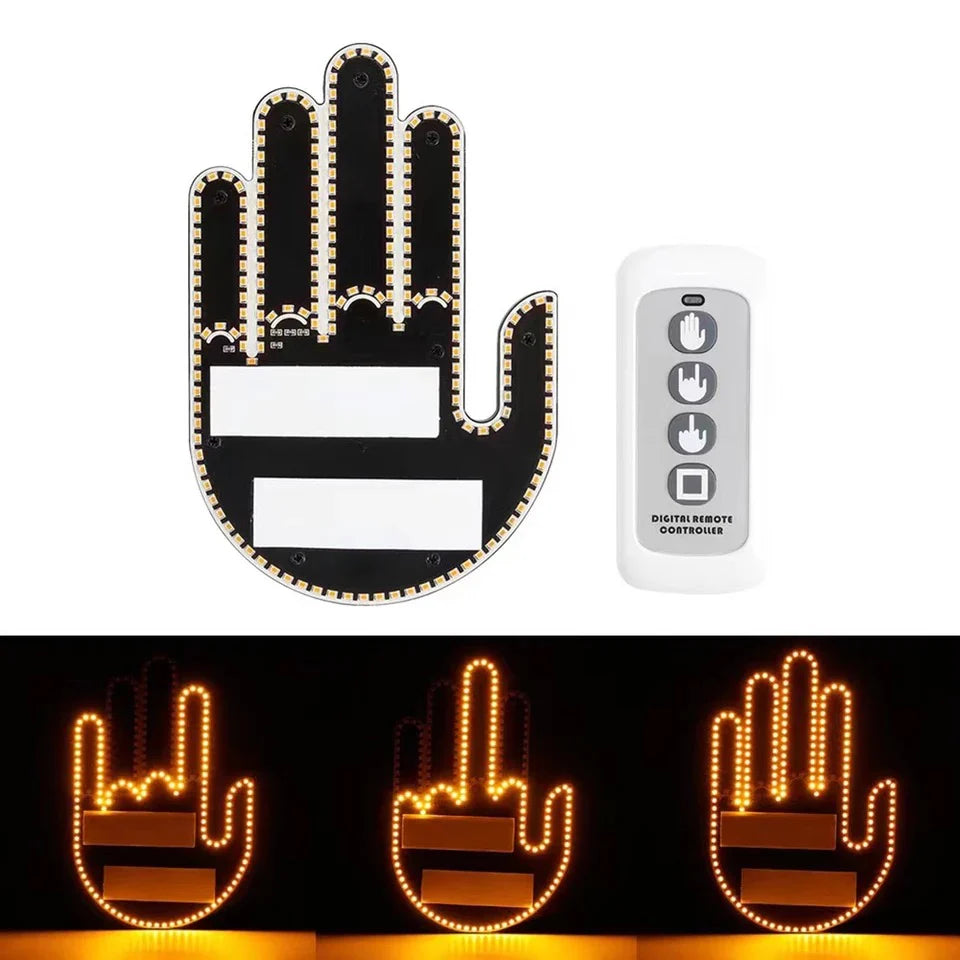 Funny Window Hand Gesture LED Light – Car Rear Window Display
