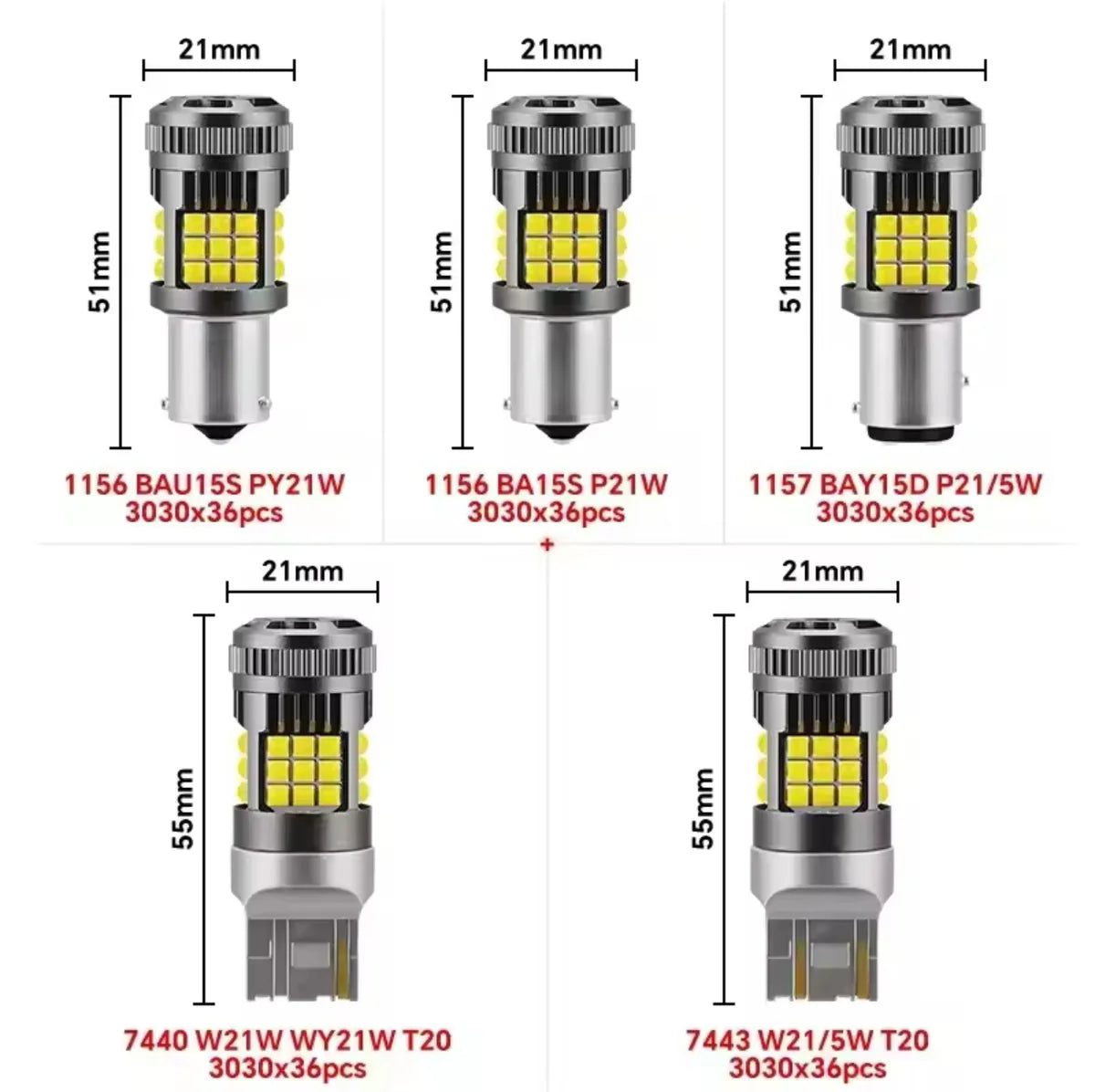 Canbus Bright LED Indicator Bulbs – 2 PCS | CrazzyCars.pk