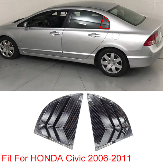Honda Civic Reborn 2006–2012 Carbon Window Quarter Covers (Pair)