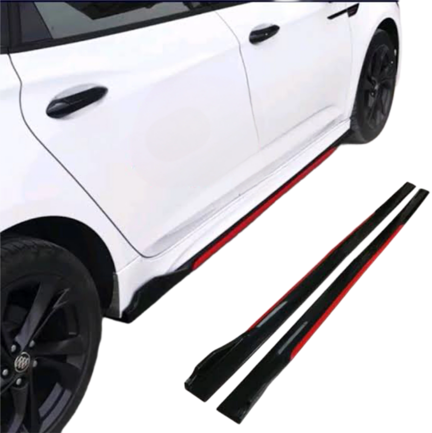 Side skirts red lip – ABS Plastic Side Skirt Kit (4 PCS)