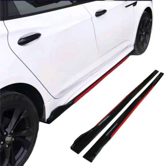 Side skirts red lip – ABS Plastic Side Skirt Kit (4 PCS)