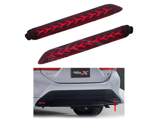Toyota Corolla E210 Grande X 2021-2023 Rear Bumper LED Reflector Pakistan – CrazzyCars.pk