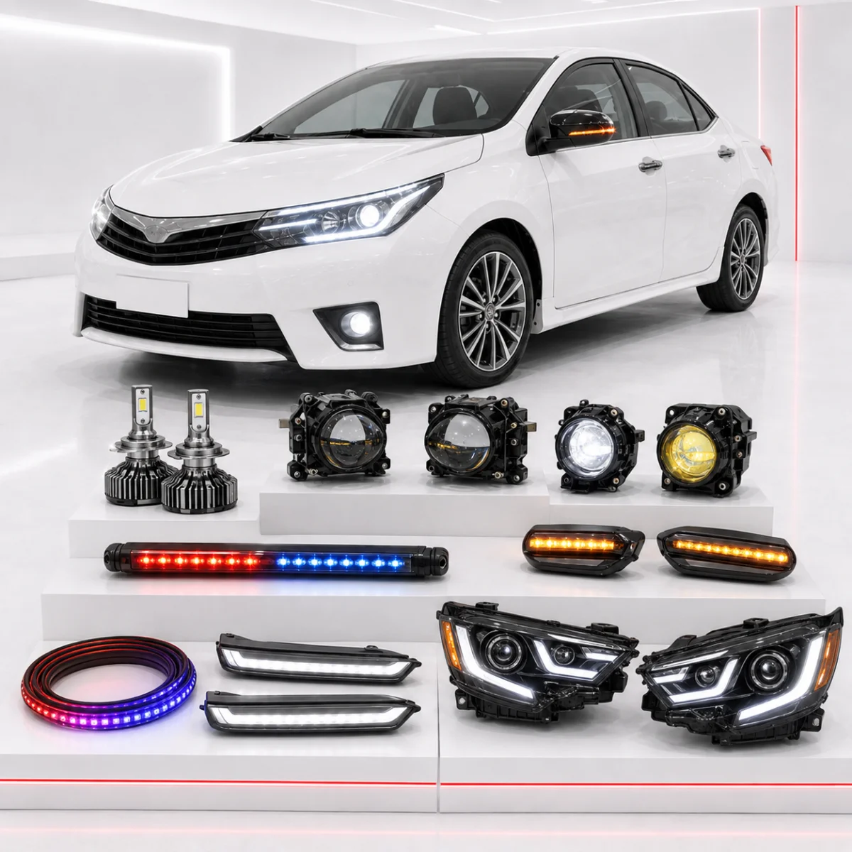LED Headlights & Bulbs car accessories Pakistan | CrazzyCars.pk