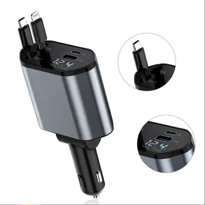 4-in-1 45W Fast Car Charger USB Type-C
