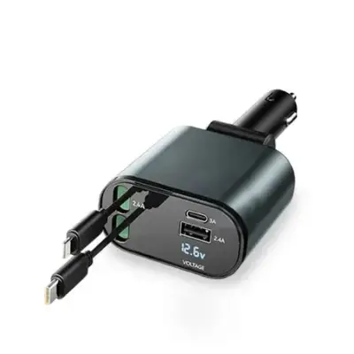 4-in-1 45W Fast Car Charger USB Type-C