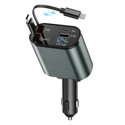 4-in-1 45W Fast Car Charger USB Type-C