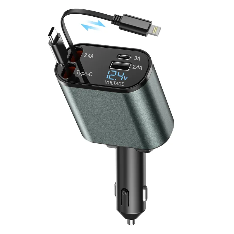 4-in-1 45W Fast Car Charger USB Type-C
