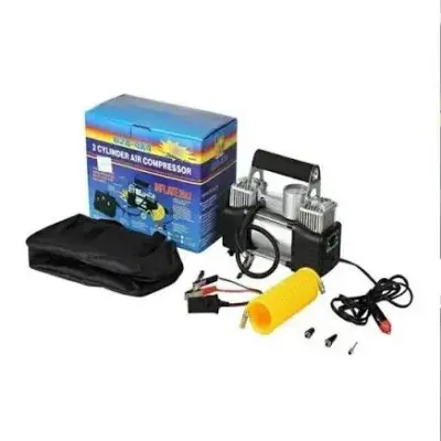 Air Compressor Dual Cylinder Full Kit With Box Auto Inflator Pump