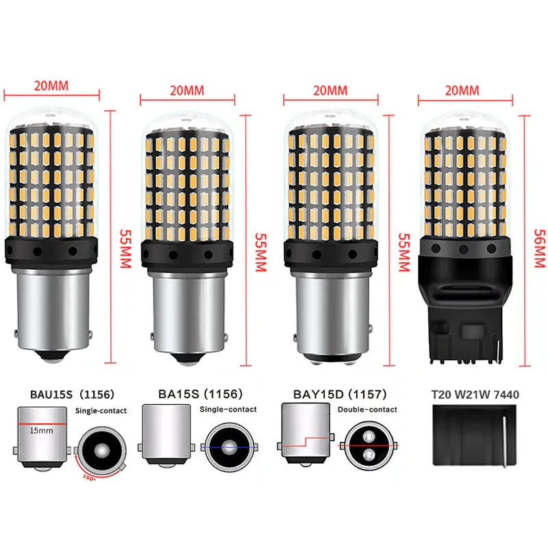 Bright LED Indicator Bulbs 2PCS – Universal