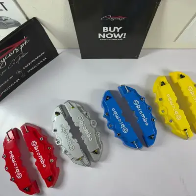 Brembo Style Yellow Caliper Covers Universal Car Fit Pakistan – CrazzyCars.pk
