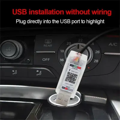 USB car LED lamp plug-in adapter for easy installation without wiring, fits Honda Toyota Suzuki Hyundai