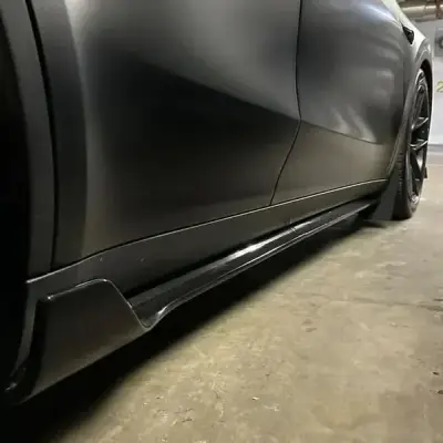 Gloss Black Side Skirts ABS Plastic 4PCS