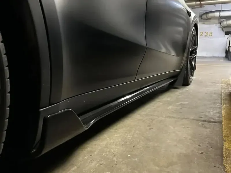 Gloss Black Side Skirts ABS Plastic 4PCS