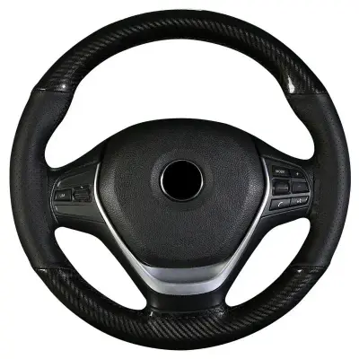 Soft white car steering wheel brush cleaner for interior detailing, fits perforated leather steering wheels