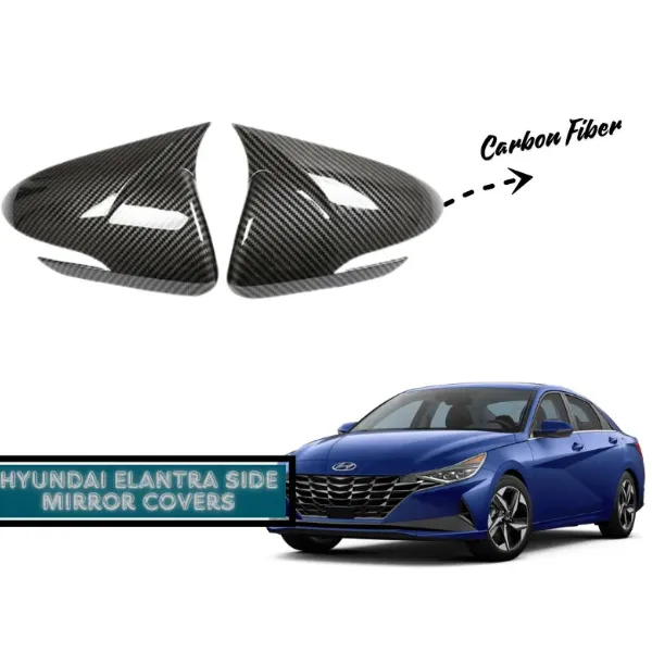 Hyundai Elantra CN7 2020-2024 Carbon Fiber Side Mirror Cover Pakistan – CrazzyCars.pk