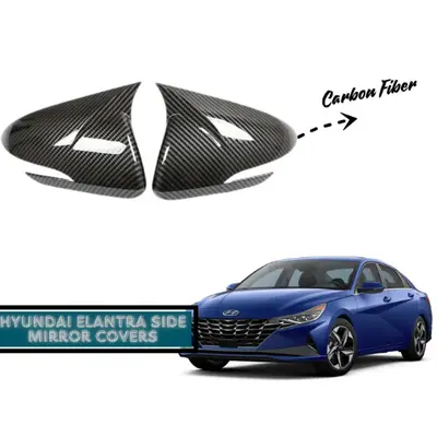 Hyundai Elantra 2020-2024 Carbon Fiber Side Mirror Cover CN7 – Buy Online Pakistan | CrazzyCars.pk