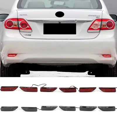 Toyota Corolla E140 2008–2013 LED Rear Bumper Reflector Lights – Brake + DRL 3 in 1 – Buy Online Pakistan | CrazzyCars.pk