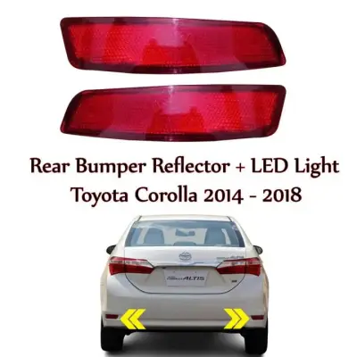 Toyota Corolla E170 Rear Bumper Reflector LED Brake Light Pakistan – CrazzyCars.pk