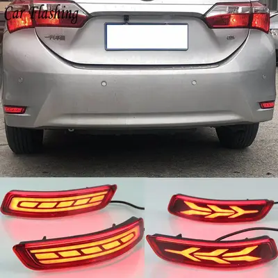 Toyota Corolla E170 2014–2020 LED Rear Bumper Reflector Lights – Brake + DRL 3 in 1 – Buy Online Pakistan | CrazzyCars.pk