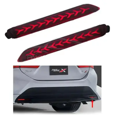Toyota Corolla E210 Grande / Grande X LED Rear Bumper Reflector Lights – Brake + DRL — Toyota Corolla E170–E210 (2014–2026) accessories