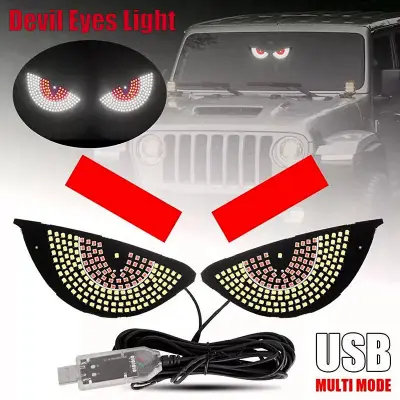 Devil Eye LED Car Rear Windshield Light 11 Modes