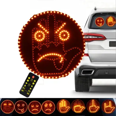 Funny Window Hand Gesture LED Light – Car Rear