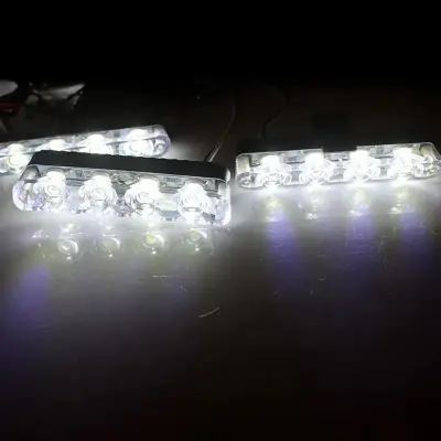 Grill LED Police Light Red Blue Emergency Strobe
